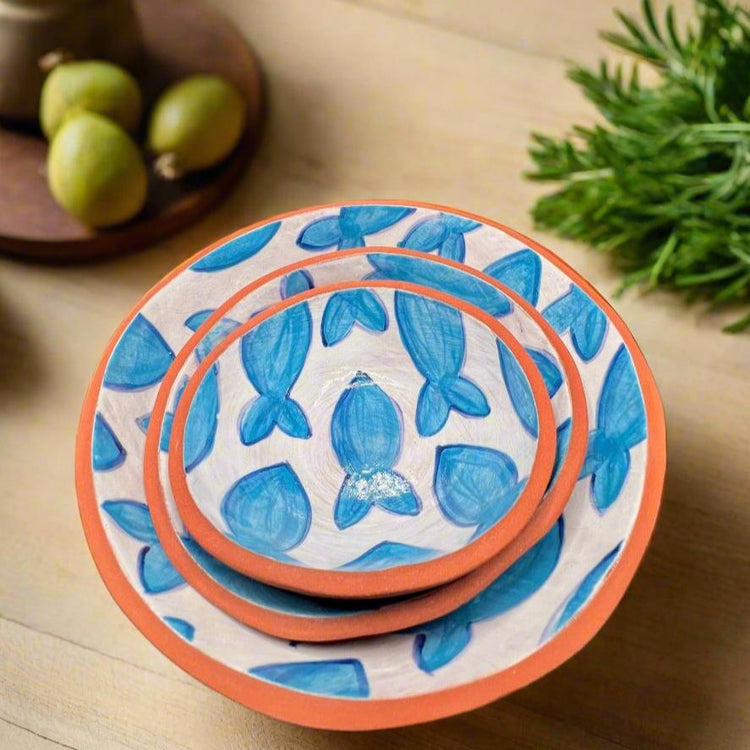 Ceramic Fish Pattern Bowl Set