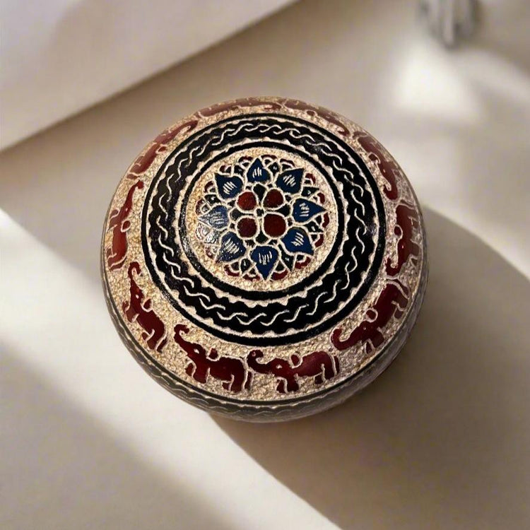 Large Ball Soapstone Jewelry Case