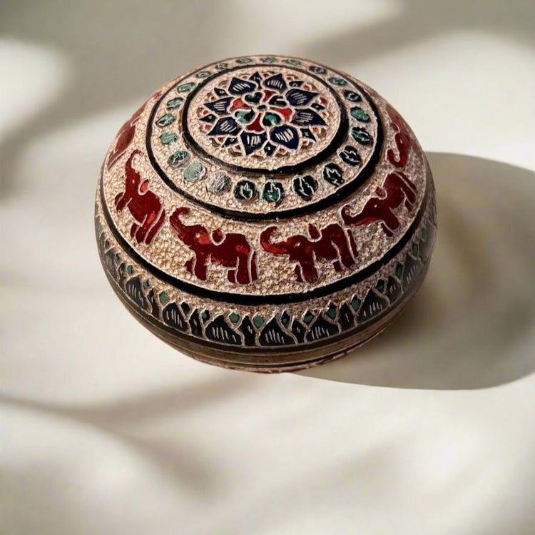 Large Ball Soapstone Jewelry Case