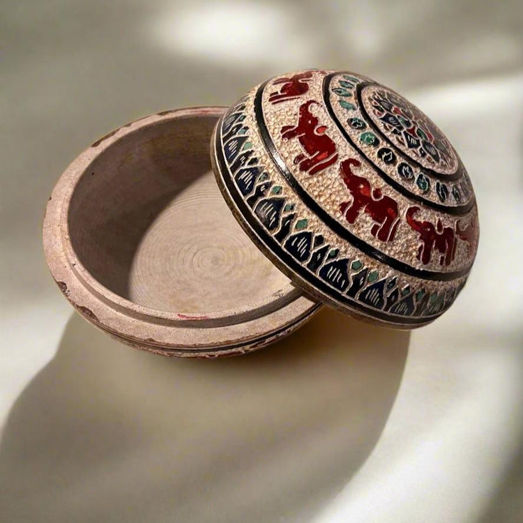 Large Ball Soapstone Jewelry Case