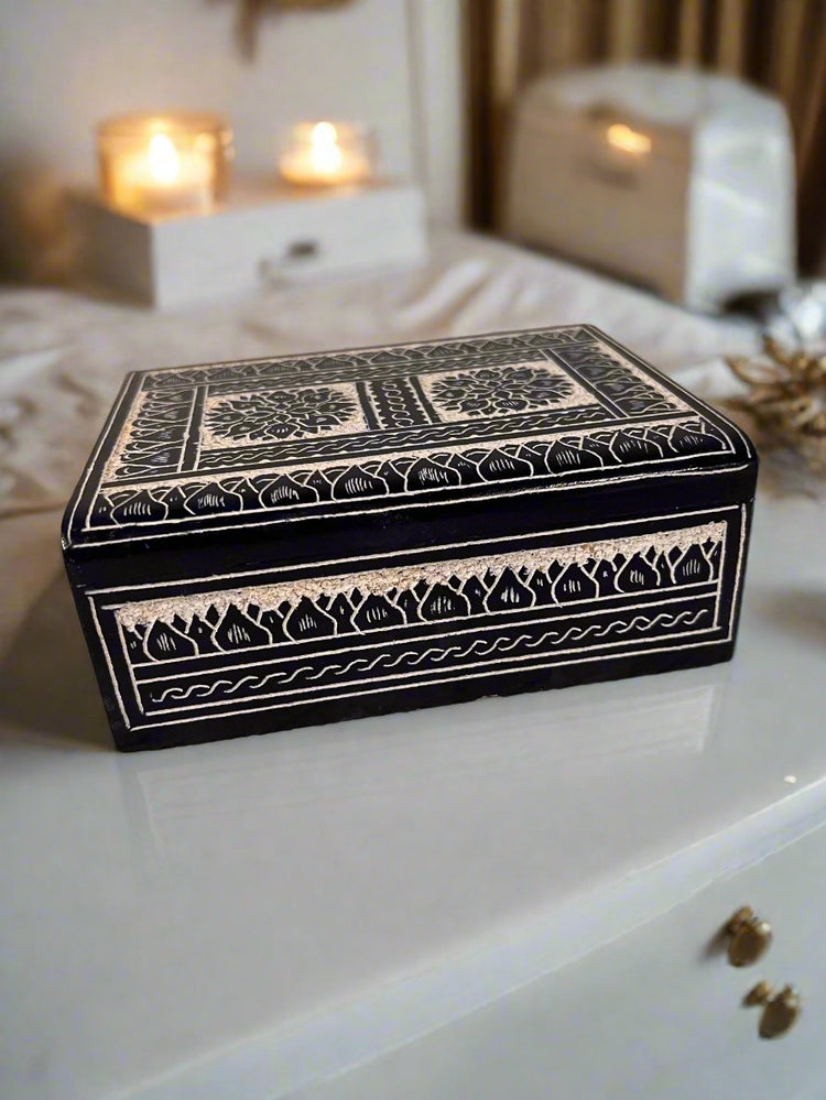Rectangle Soapstone Jewelry Case