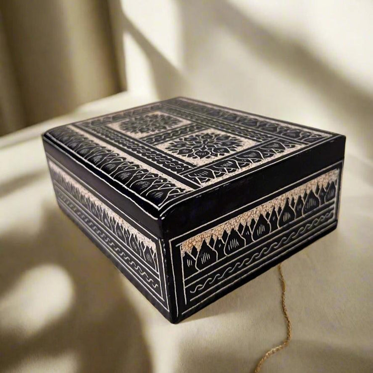Rectangle Soapstone Jewelry Case