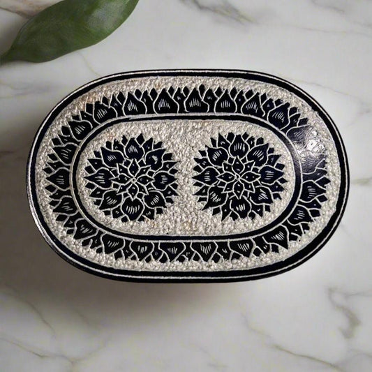Navy Blue Soapstone Soap Dish