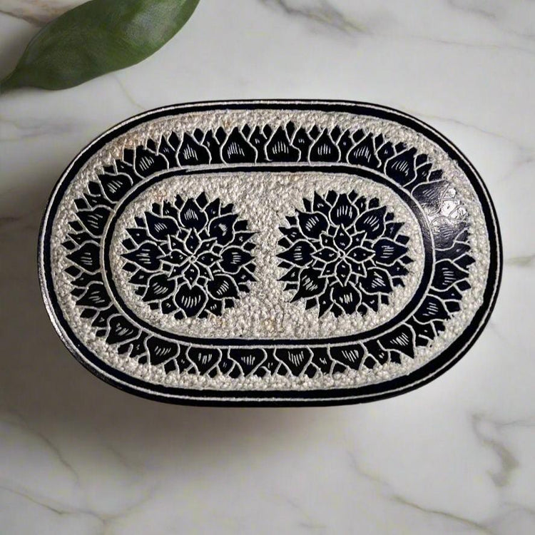 Navy Blue Soapstone Soap Dish