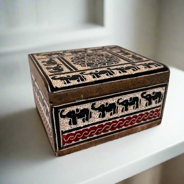 Square Soapstone Jewelry case