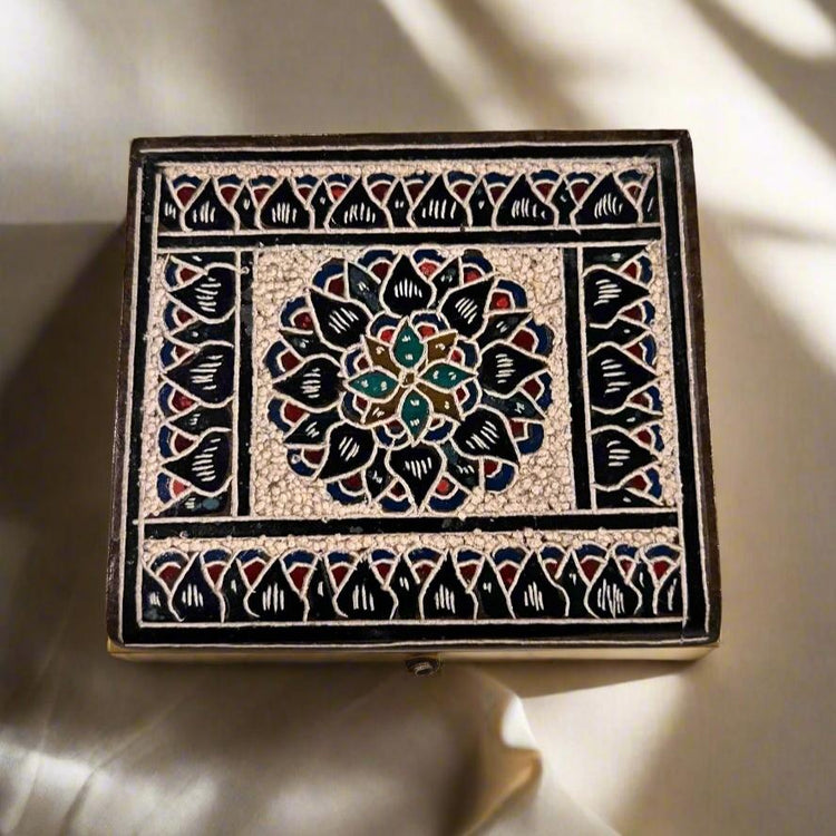 Square Soapstone Jewelry case