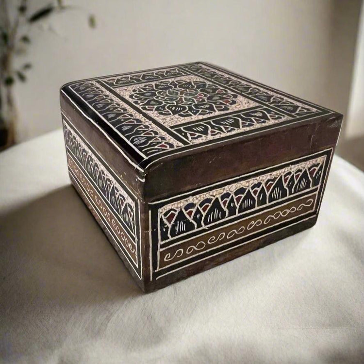 Square Soapstone Jewelry case