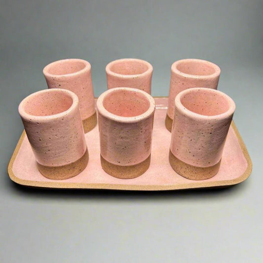 Ceramic Cups with tray