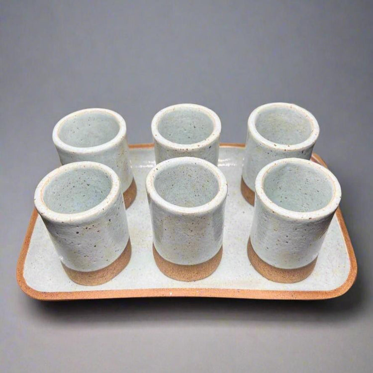 Ceramic Cups with tray