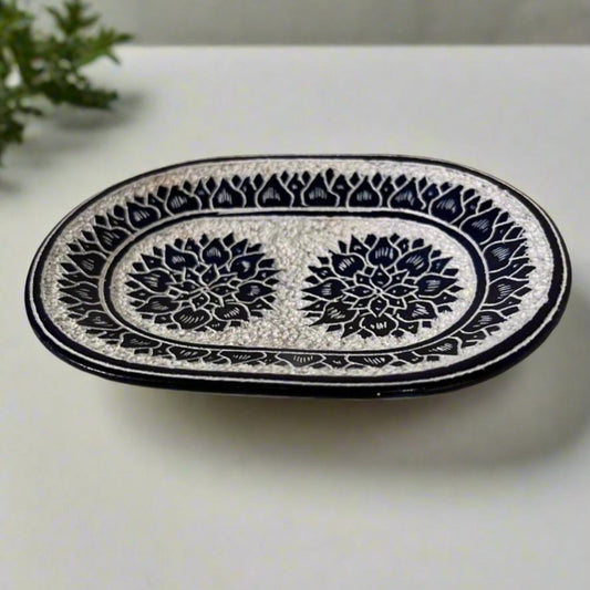 Navy Blue Soapstone Soap Dish